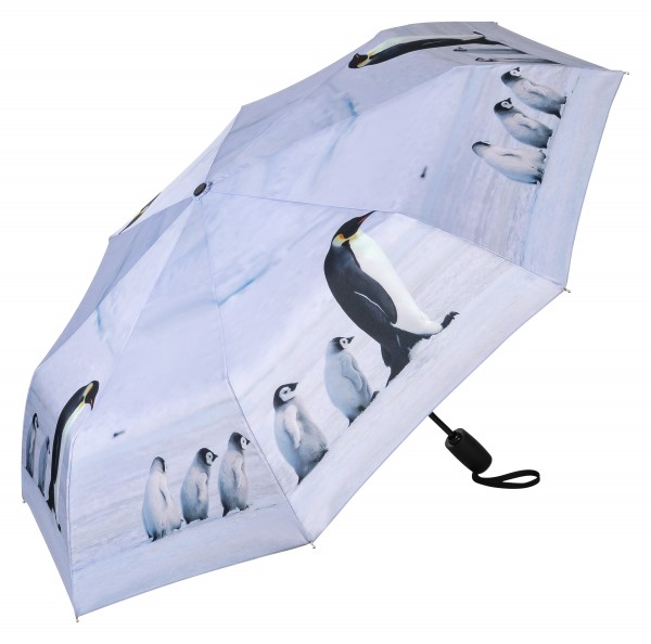 Folding pocket umbrella auto-open-close telescopic Penguins