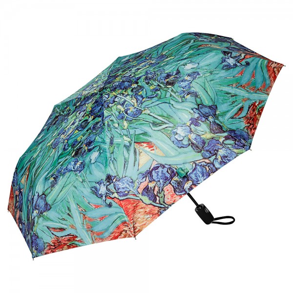 Folding pocket umbrella auto-open-close telescopic Vincent van Gogh: Irises