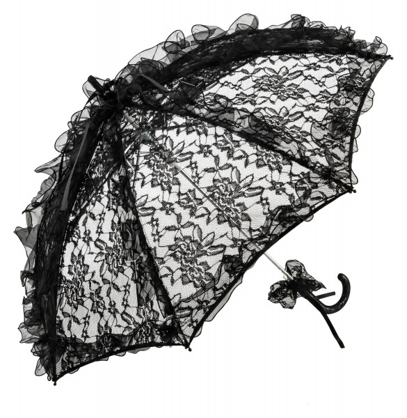 Bridal umbrella "Désiree", black