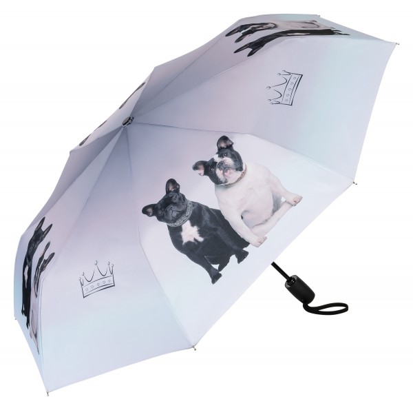 Folding pocket umbrella auto-open-close telescopic French Bulldogs