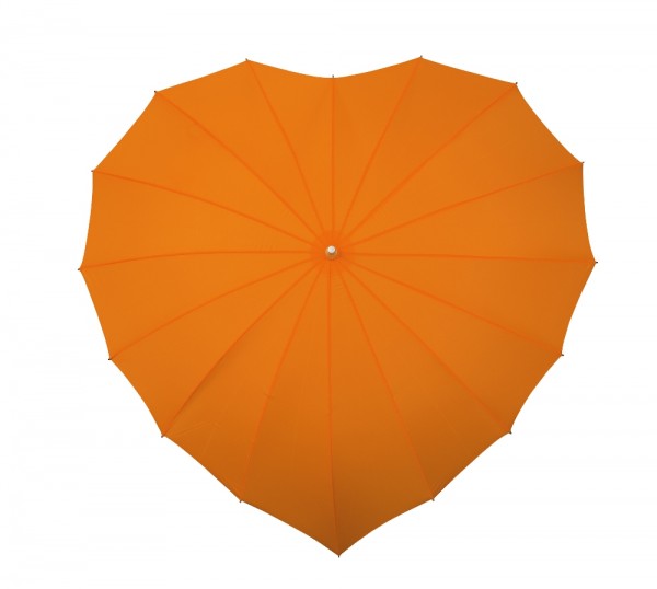 Regenschirm Sonnenschirm Hochzeitsschirm Herz orange