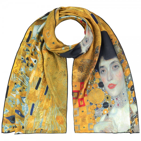 Seidenschal Satin lang 172 x 42 cm Gustav Klimt: Adele