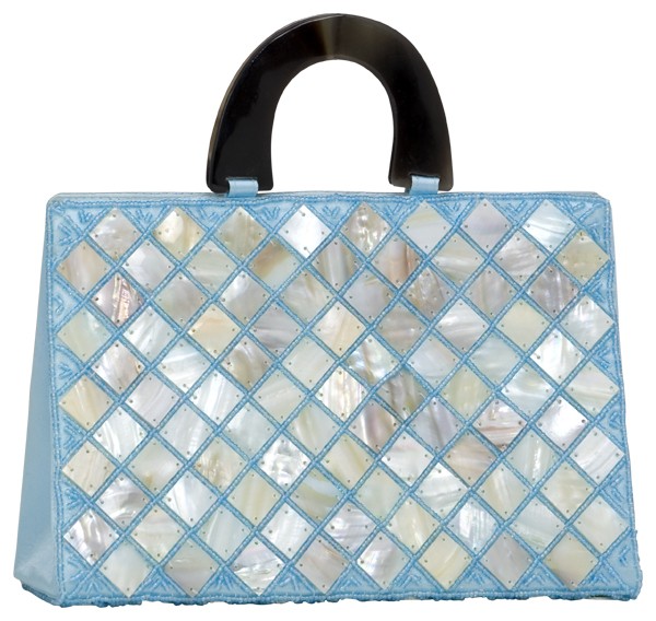 Abendhandtasche Handtasche Satin Permutt aqua-
