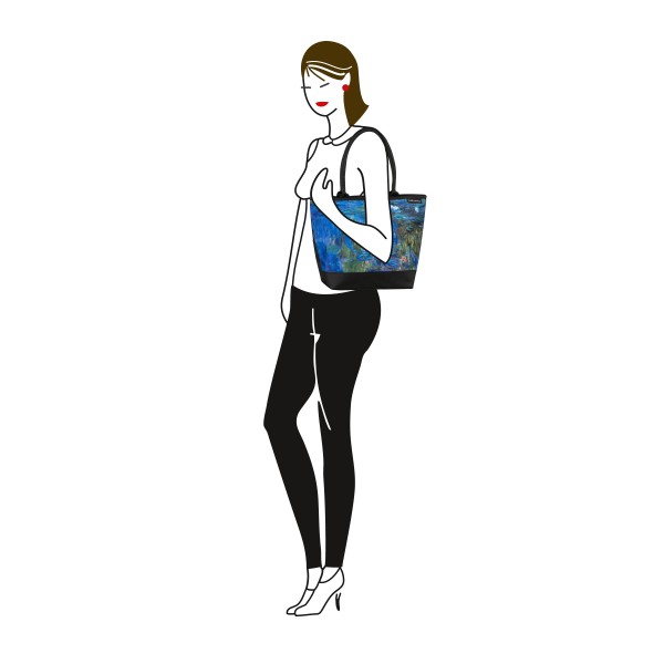Tasche Shopper Kunstmotiv Claude Monet: Seerosen