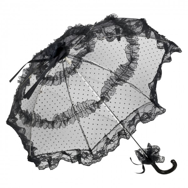 Bridal umbrella "Salomea", black