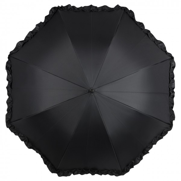 Regenschirm Automatik mit Rüsche Rosenbouquet, doppelt bespannt