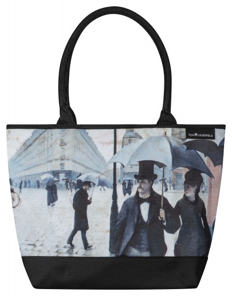 Tasche Shopper Umhängetasche Kunst Gustave Caillebotte: Paris im Regen