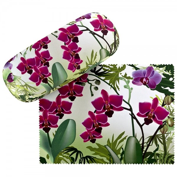 Brillenetui Hardcase Motiv Floral Orchideen