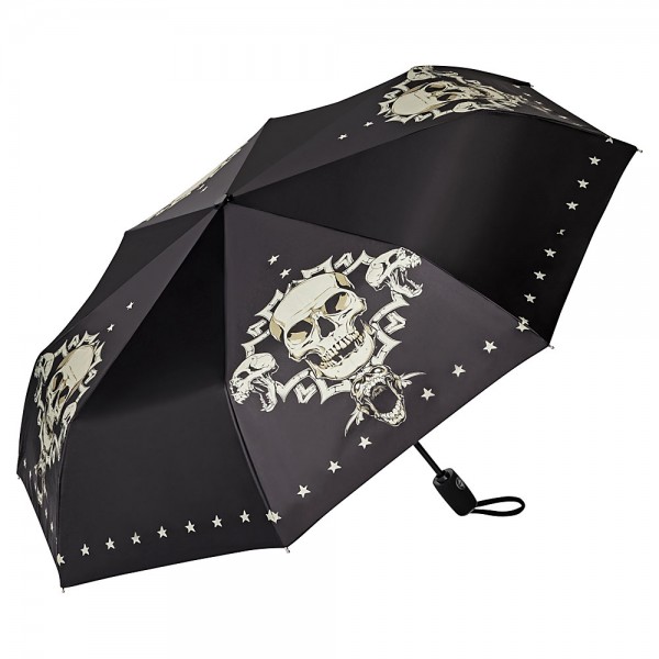 Folding Pocket Umbrella Auto-open-close Automatic Telescopic Skull