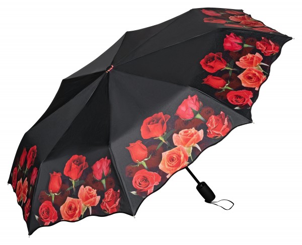 Folding Pocket Umbrella Automatic Telescopic Bouquet of Roses
