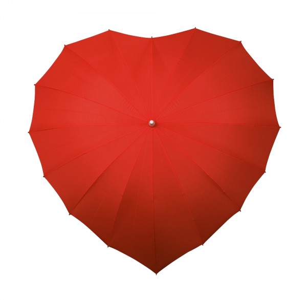 Regenschirm Sonnenschirm Hochzeitsschirm Herz rot