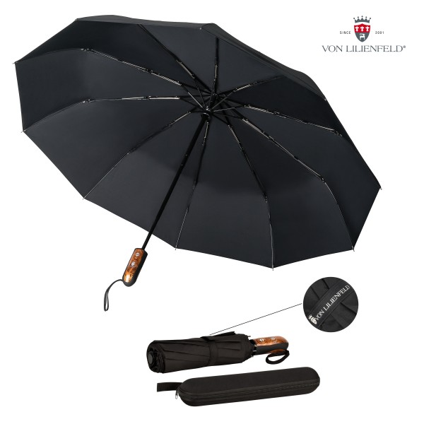Folding pocket umbrella auto-open-close Clark black