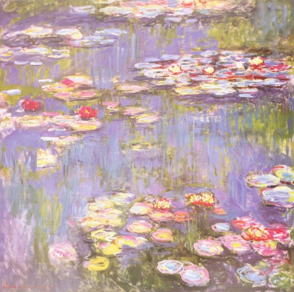 Taschenschirm Kunst Claude Monet: Seerosen Auf-und-Zu Automatik