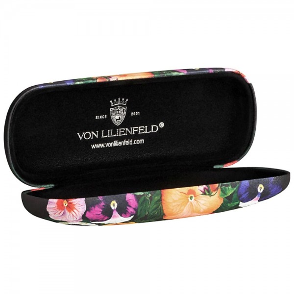 Glasses case with cleaning cloth Pansies