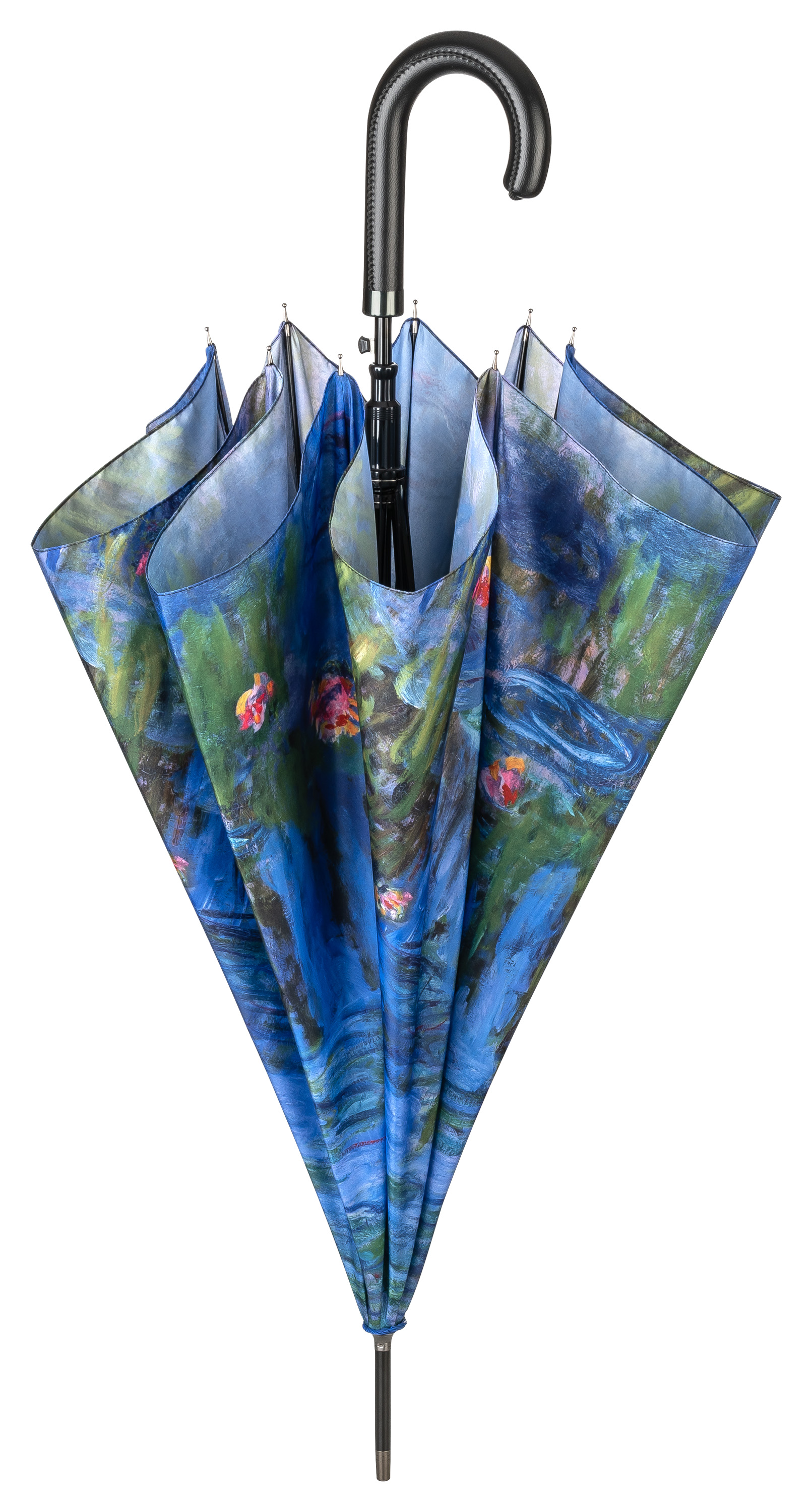 Monet: Kunst mit Wir Motiv - | Seerosen REGENSCHIRME lieben Schirme VON LILIENFELD Automatik Regenschirm blau Claude Regenschirme | |