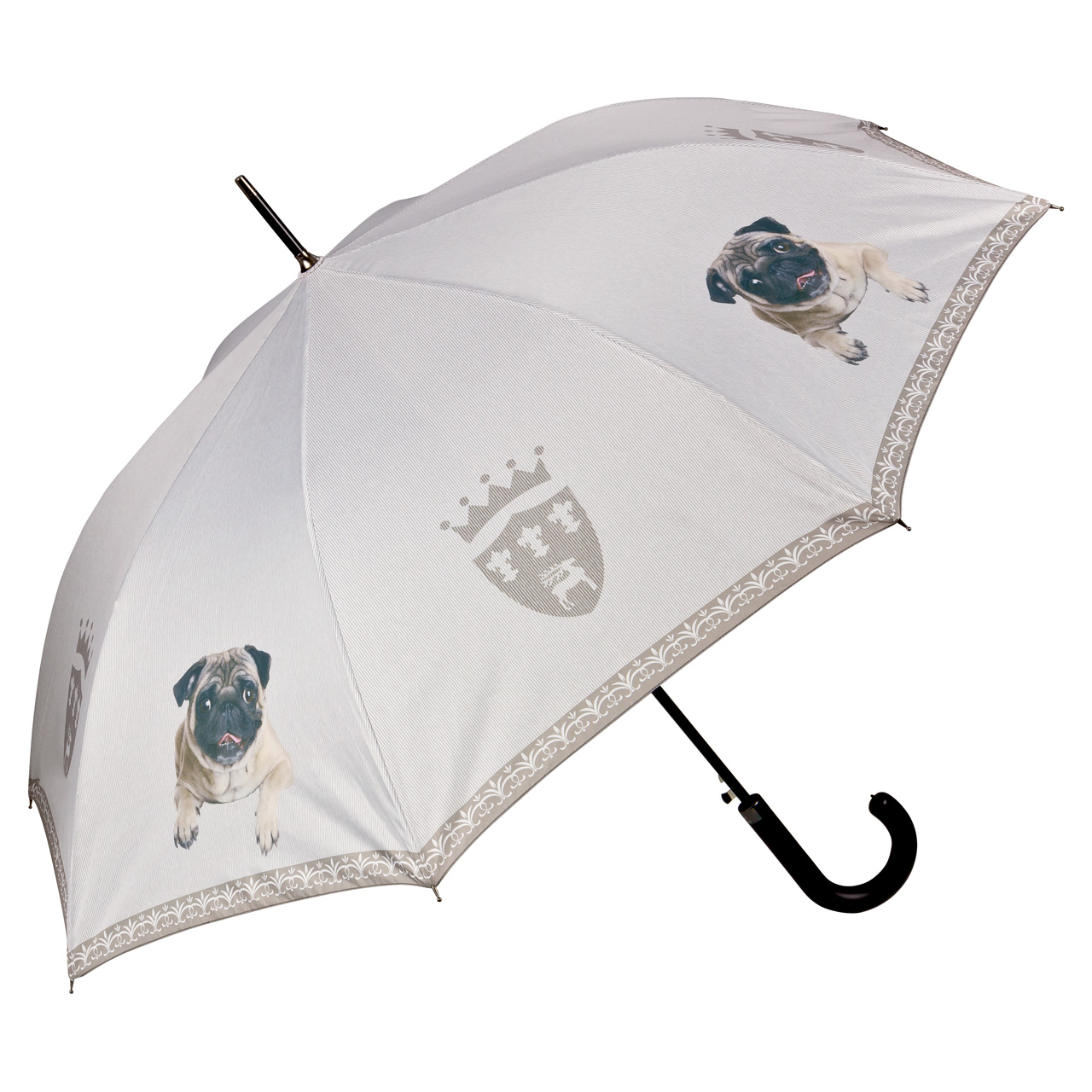 Regenschirm Hund XXL 100 cm Schirm Golfschirm Stockschirm Umbrella Blau mit Welpe