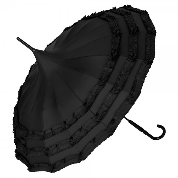 Regenschirm Sonnenschirm Pagode Sarah, schwarz
