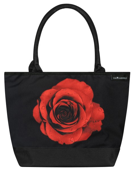 Tasche Shopper bedruckt Blumen Rose