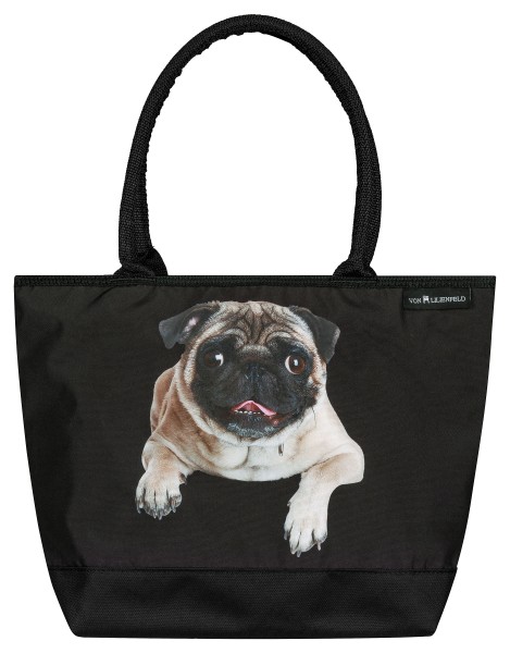 Tasche Shopper bedruckt Hund Mops