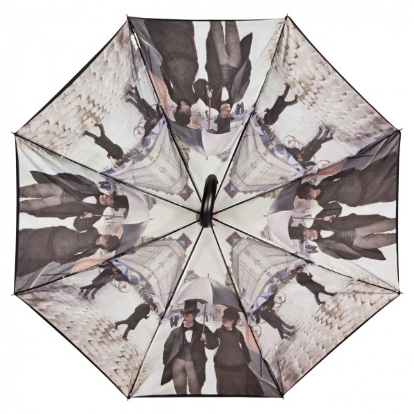 Regenschirm Double Layer Gustave Caillebotte: Paris im Regen, doppelt bespannt