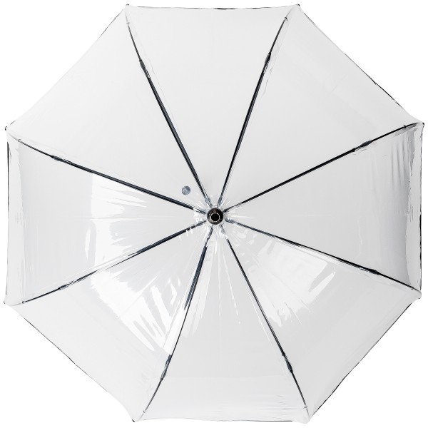 Regenschirm Design Alexis, transparent / durchsichtig mit schwarzem Rand