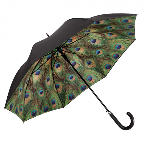 Regenschirm Automatik Pfau, doppelt bespannt